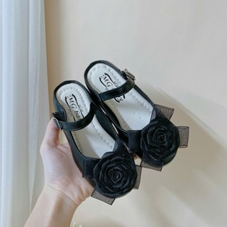 Sz 21-35 Form Nhỏ Sục Búp Bê Đính Hoa Hồng Quai Ngang Tiểu Thư Cho Bé Gái K094