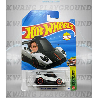 Kwang Playground - Xe mô hình Hot Wheels basic Pagani Zonda Cinque (toon trắng) - Case B 2026