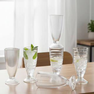 Bộ 6 cốc ly thủy tinh sinh tố đẹp cao cấp dày dặn giá rẻ 328ml - Phương Trang