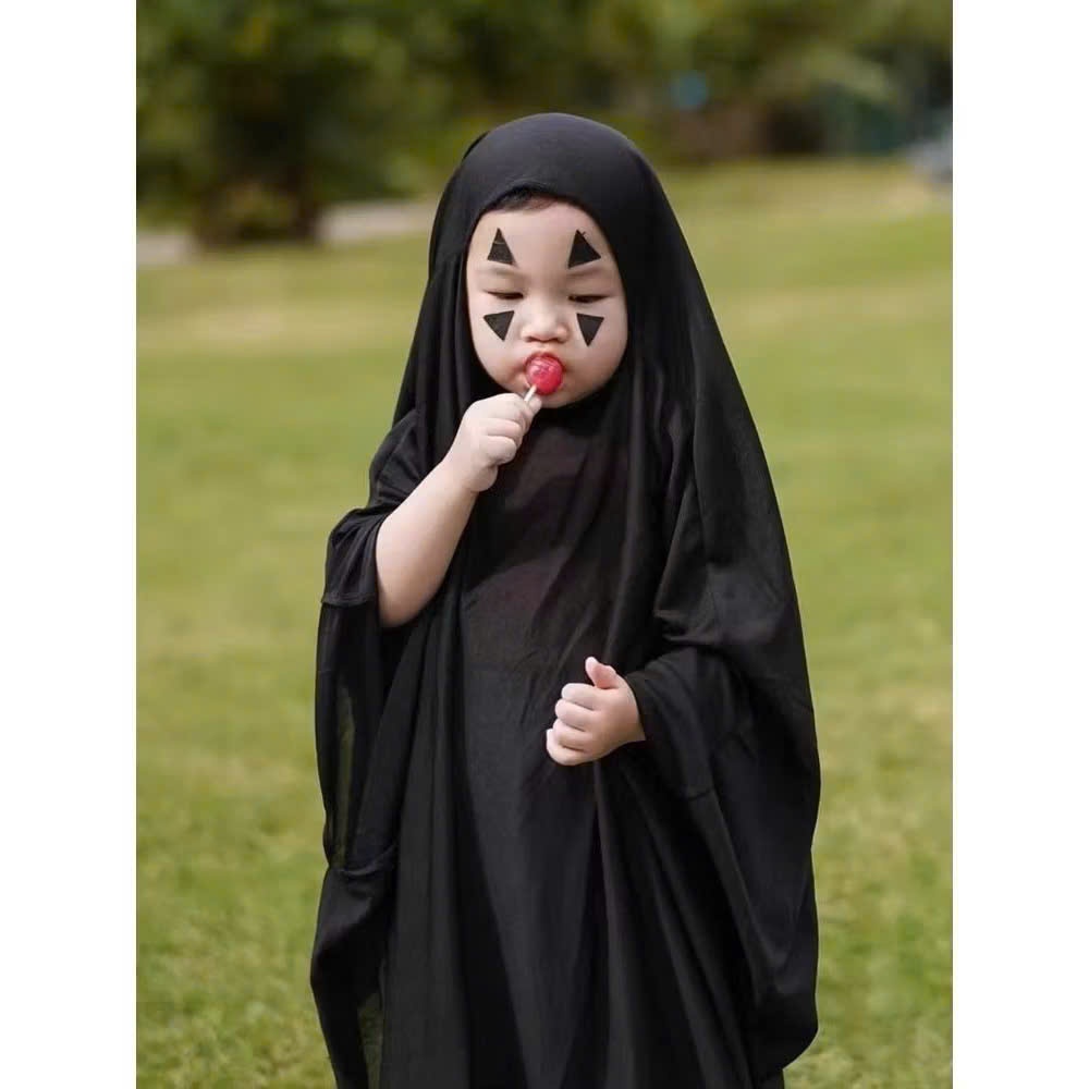 Sẵn Ship - Hỏa Tốc -Halloween - Vô Diện kèm dán mắt và bờm tóc chiều cao từ 60cm- 140cm bé trai bé gái cover hàn Quốc