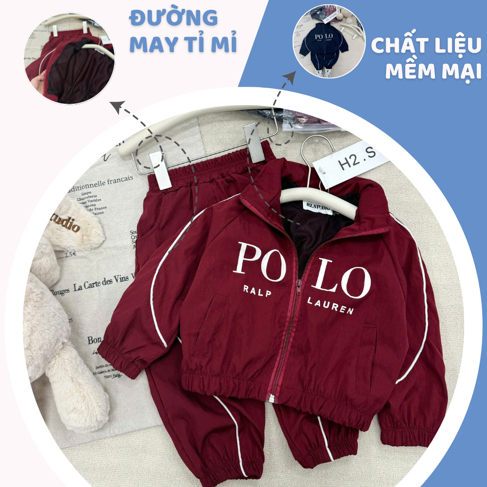 [À ƠI SHOP] B85- bộ dài gió in chữ polo - a210.358