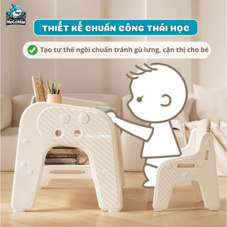 Bộ Bàn Ghế Đa Năng Pakey Kèm Ghế Cho Bé, Bàn Học Tích Hợp Bảng Vẽ Thông Minh