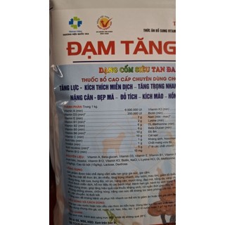 Đạm tăng lực gói 1kg dạng cốm siêu tan chuyên dùng cho trang trại