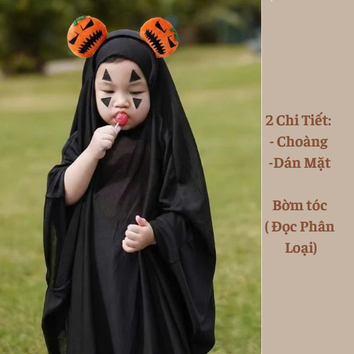 Sẵn Ship - Hỏa Tốc -Halloween - Vô Diện kèm dán mắt và bờm tóc chiều cao từ 60cm- 140cm bé trai bé gái cover hàn Quốc