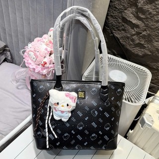 ( HÀNG ĐẸP ) Túi xách nữ dáng tote Hello Kitty đeo vai tặng kèm móc Kitty size35 thời trang sang trọng tiện ích TT02