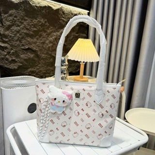 ( HÀNG ĐẸP ) Túi xách nữ dáng tote Hello Kitty đeo vai tặng kèm móc Kitty size35 thời trang sang trọng tiện ích TT02