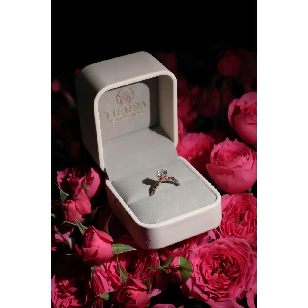 [CHAT TRƯỚC KHI ĐẶT] Nhẫn Cầu Hôn TIerra Organza Princess NCH1319 Vàng 14K 18K Tấm CZ / KC Nhẫn Hẹn Ước Dành Cho Cặp Đôi