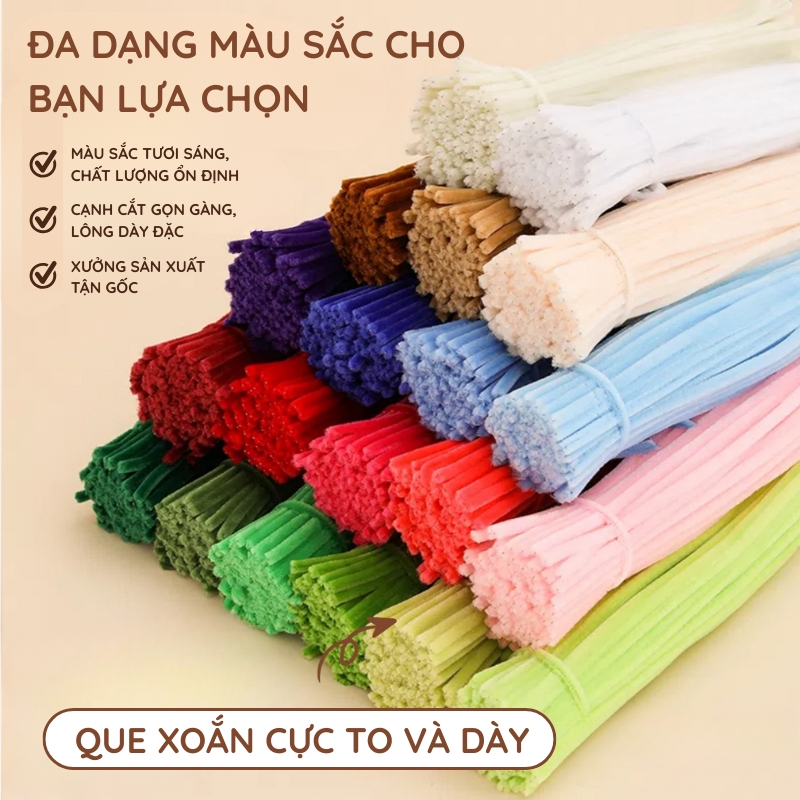 Que Nhung Uốn Nắn Thủ Công Làm Hoa, Trang Trí, Đồ Handmade - Kẽm Nhung Nhiều Màu Pastel
