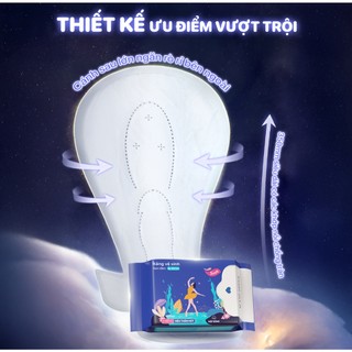 Băng vệ sinh ban đêm Topgia 35cm siêu thấm hút vải không dệt êm ái giảm trào ngược