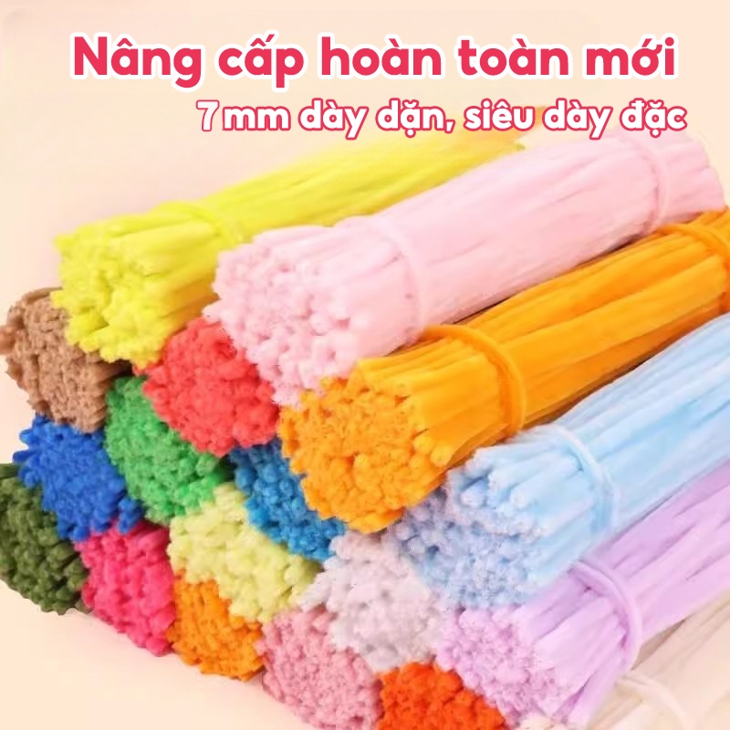 Que Kẽm Nhung Uốn Nắn Handmade – Dây Nhung Dày Nhiều Màu Làm Hoa Và Trang Trí DIY Sáng Tạo