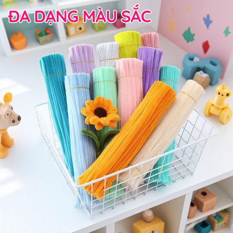 Que Kẽm Nhung Uốn Nắn Handmade – Dây Nhung Dày Nhiều Màu Làm Hoa Và Trang Trí DIY Sáng Tạo