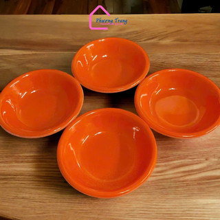 [Thanh lý] Combo 10 chén chấm nước tương, nước mắm, gia vị nhựa melamine nhựa cứng, khó bể màu cam - Phương Trang