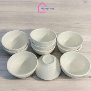 Bộ 5 Chén Nước Chấm Sứ Trắng Mini, Bát Chấm Nhỏ Đựng Gia Vị, Nước Mắm, Xì Dầu, Muối Tiêu - Phương Trang