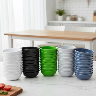Combo 10 Chén chấm đựng gia vị tròn nhựa MELAMINE nhiều màu, bền đẹp - Phương Trang