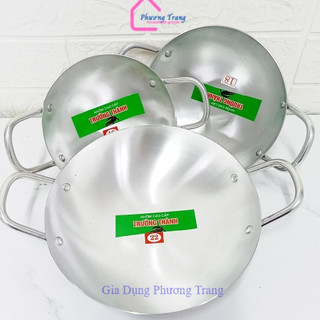 Combo 3 chảo nhôm (16cm,18cm,22cm) loại dày lòng sâu tráng bánh xèo, xào chính hãng giá rẻ - Phương Trang