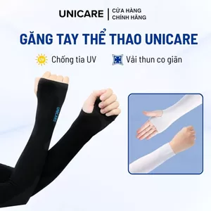 Găng Tay Chống Nắng Tia UV Unicare Cao Cấp, Găng Tay Thể Thao Xỏ Ngón Chất Thun Lạnh Co Giãn 4 Chiều