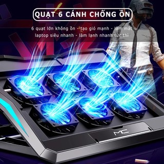 Đế tản nhiệt laptop COREX Q3 có 6 quạt làm mát nhanh chống ồn đèn led gaming giúp tăng hiệu năng bảo vệ máy tính