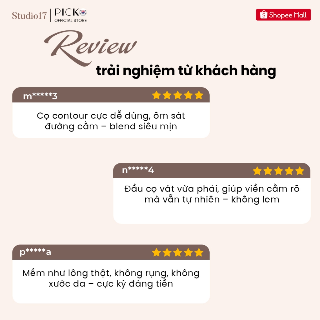 Cọ tạo khối cằm STUDIO17 CHIN SHADING BRUSH 492