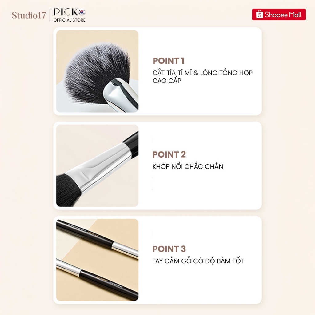 Cọ tạo khối cằm STUDIO17 CHIN SHADING BRUSH 492