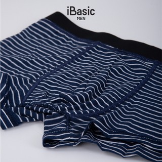 Quần lót nam iBasic phom trunk cotton USA kháng khuẩn kẻ sọc PANM138