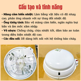 [Có kiểm định] Đầu báo nhiệt AHR-871 Horing hệ thống 24V - dùng hệ thống và tủ bc
