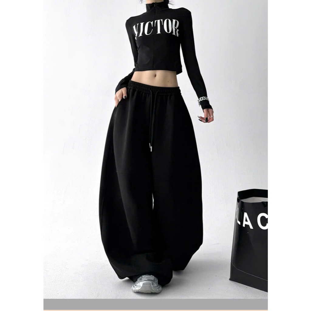 Quần Ống Thụng Parachute Kiểu Dáng Harem Nhật Bản Mẫu Mới Hot Nhất Thu Đông Năm 2025