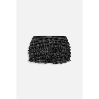 Quần short OLV cotton nhún chun co giãn Cotton Checked Ruffle Shorts nhiều màu trẻ trung năng động
