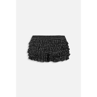 Quần short OLV cotton nhún chun co giãn Cotton Checked Ruffle Shorts nhiều màu trẻ trung năng động