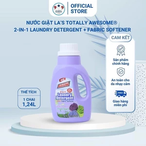 Nước giặt - LA’s Totally Awesome® 2-in-1 - Laundry Detergent + Fabric Softener - 1,24L - Màu tím