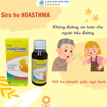 Siro HOASTHMA không đường chiết xuất thảo dược và keo ong hàn quốc, giảm ho, dịu họng, ngừa viêm