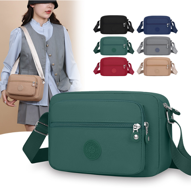 Túi Xách Đeo Chéo Dây Bản To Bag Túi Xách Nhiều Ngăn Màu Trơn Phong Cách Hàn Quốc Mới K3