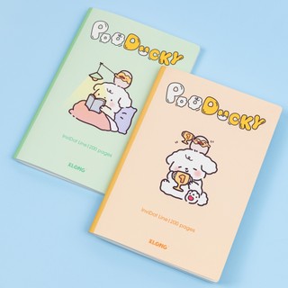 KLONG - Vở kẻ ngang ghim InviDot Line Poo Ducky B5 200 trang 70/76; MS: 867 ♥ Mẫu Cún, Mẫu Capybara, Mẫu Thỏ Molang