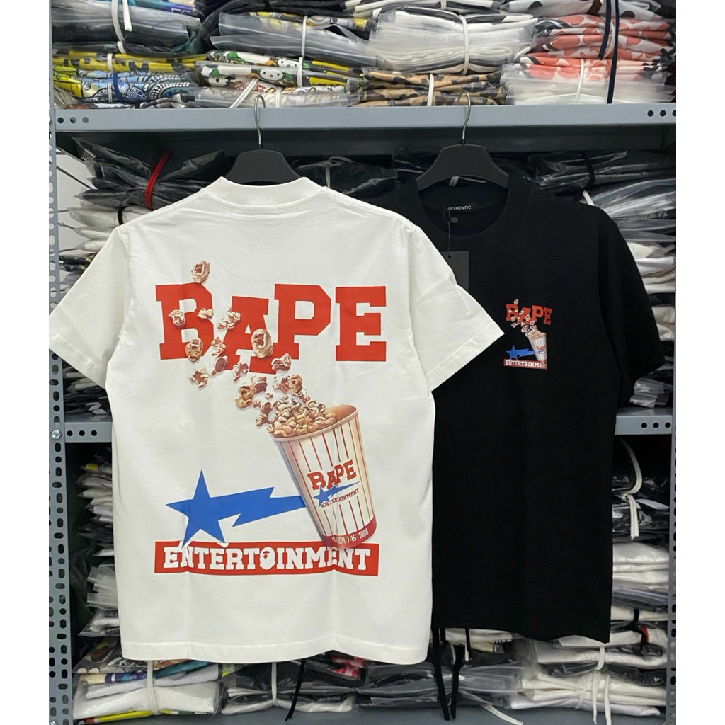 Áo Thun Bape New Ss2025 Hottrend Vải Cotton Mềm Mịn - Thoáng Mát Không Xù Lông Áo Phông Bacsic