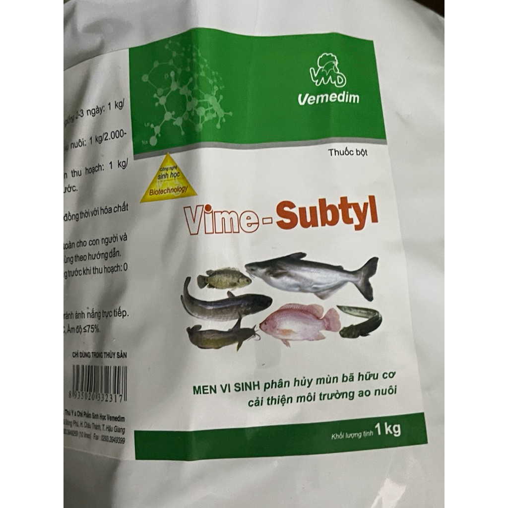 Vemedim Vime-subtyl cá, vi sinh cải thiện môi trường ao nuôi, gói 1kg ...