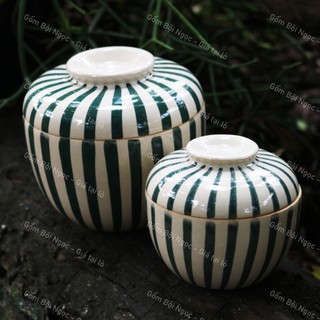 Thố Sọc/Chỉ/Xanh Coban Cổ Xưa Nhiều Dung Tích - Gốm Xưa Men Xịn Đẹp - Gốm Xưa Lái Thiêu Cho Người Hoài Niệm