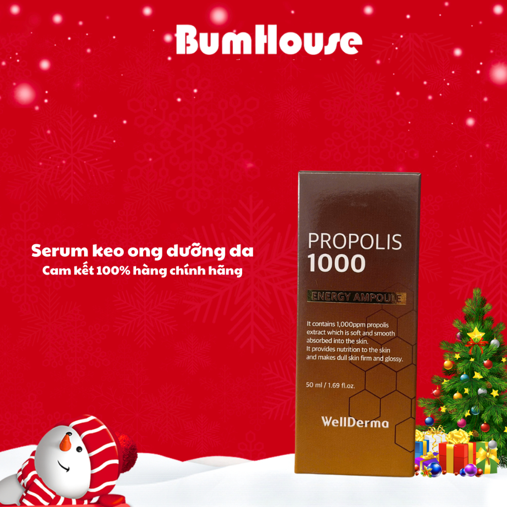 [Hàng CTY] Serum keo ong Wellderma Propolis 1000 Energy Ampoule Sáng Da, Thu Nhỏ Lỗ Chân Lông 50ml_CNP Laboratory