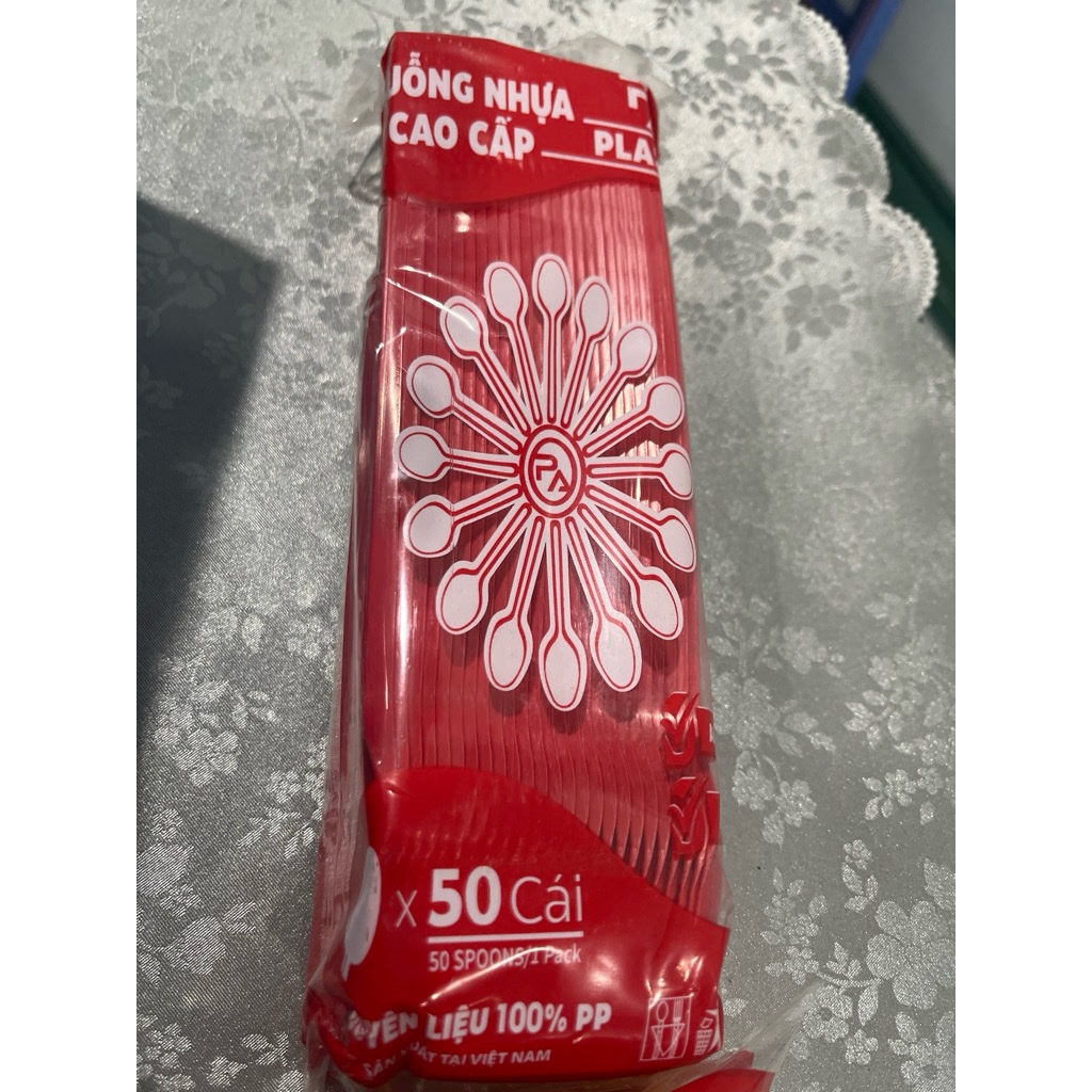 50 muỗng dài 20cm cứng cáp uống trà sữa trân châu