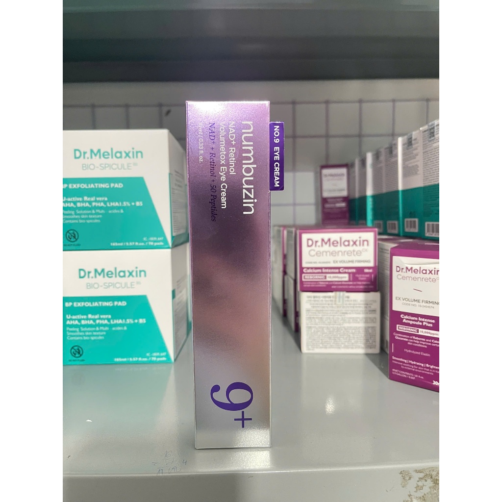 Kem dưỡng da mắt Numbuzin No.9 NAD+ Retinol Volumetox Eye Cream Giúp Giảm Thâm Mắt, Giảm Lão Hóa 10 ml