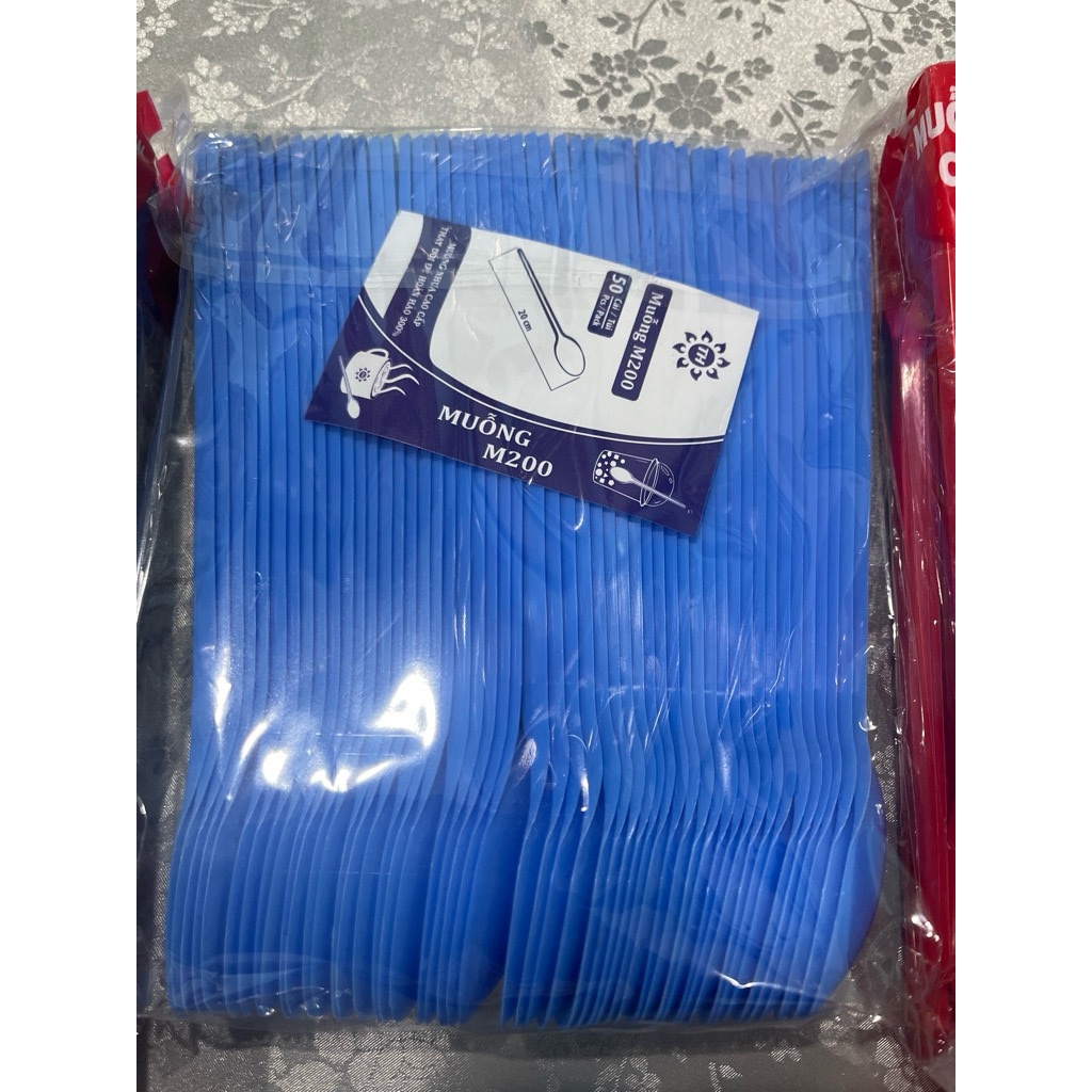50 muỗng dài 20cm cứng cáp uống trà sữa trân châu