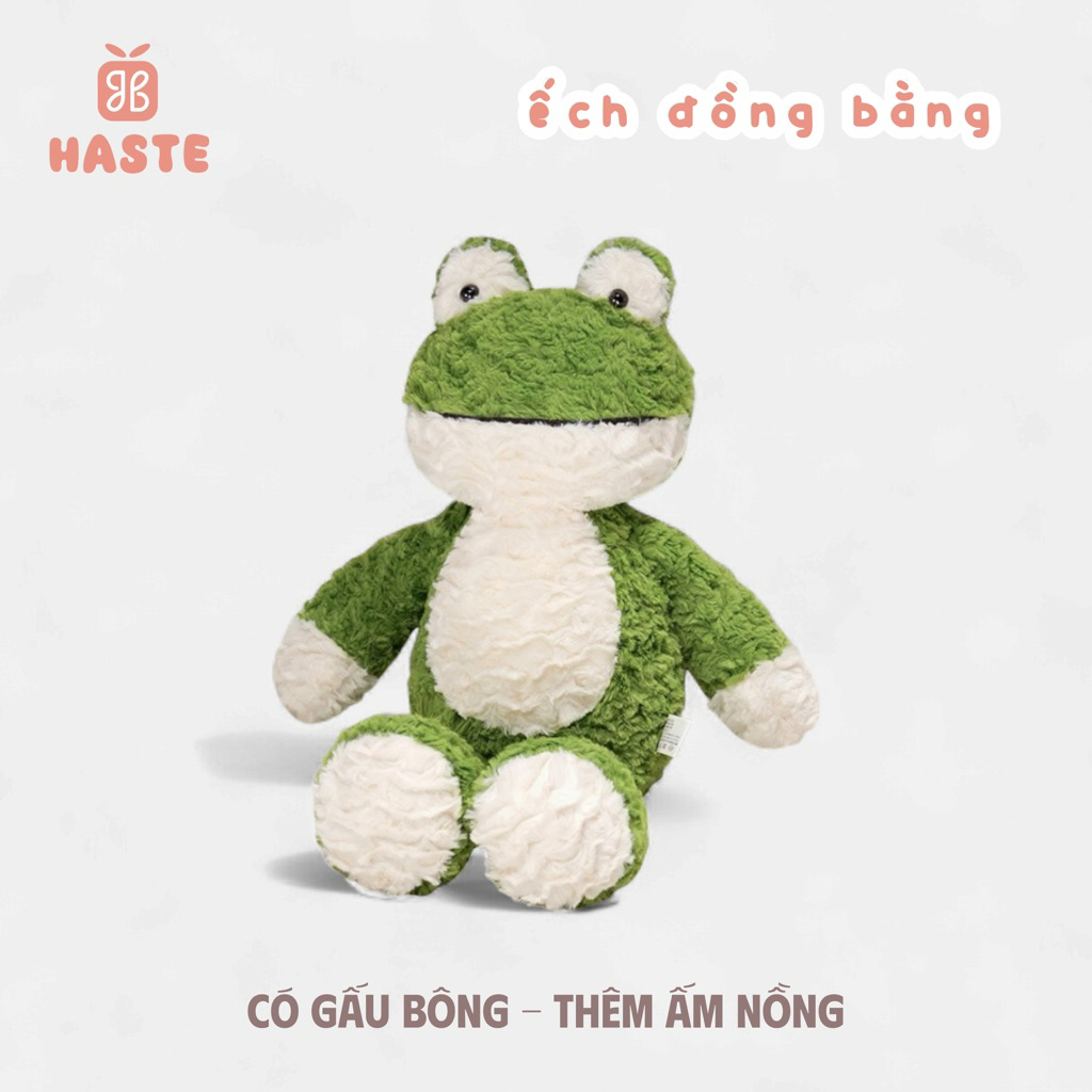 Gấu Thú Bông Ếch Mắt Lồi Frog Xanh Lá Lông Xù Siêu Mềm Mịn Siêu Dễ Thương