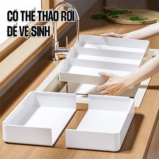 ZiinLife Khay Chia Ngăn Kéo Điều Chỉnh - Dùng Cho Ngăn Kéo Đựng Mỹ Phẩm Hoặc Đũa Muỗng