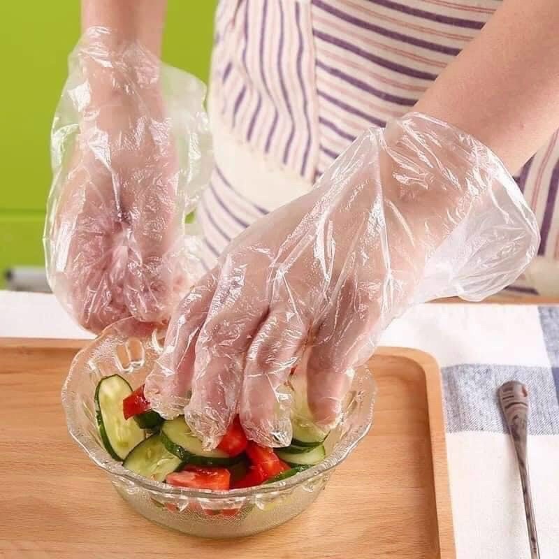 500 gram Bao tay nylon - bao tay xốp chất gai dày dặn sử dụng một lần cho làm bếp - Găng tay nấu ăn