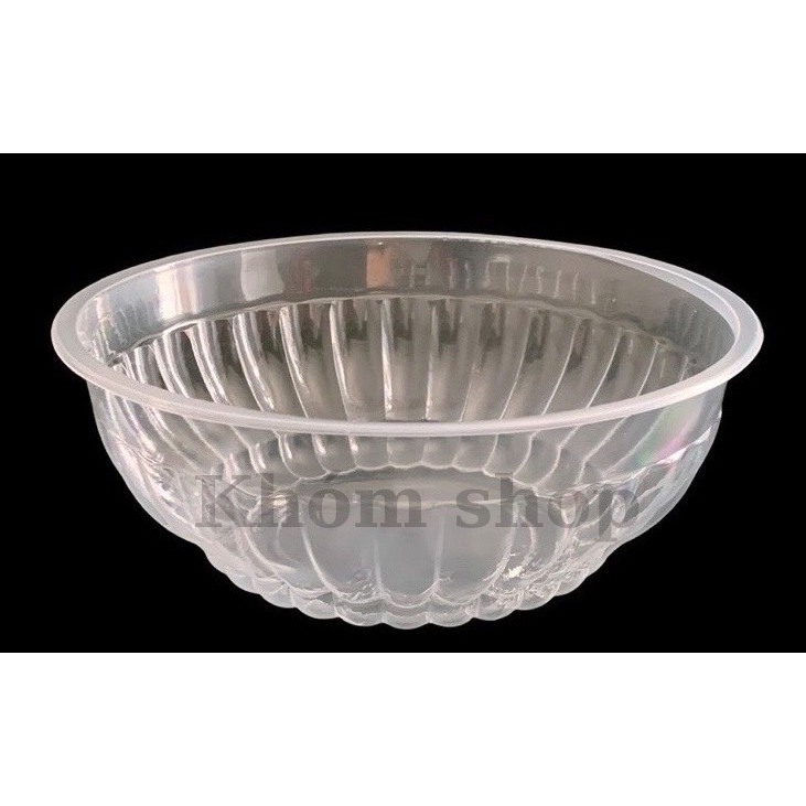 10 Tô nhựa trong suốt, tô không nắp 750ml hoặc tô có nắp 1000ml, chịu được nước đun sôi.