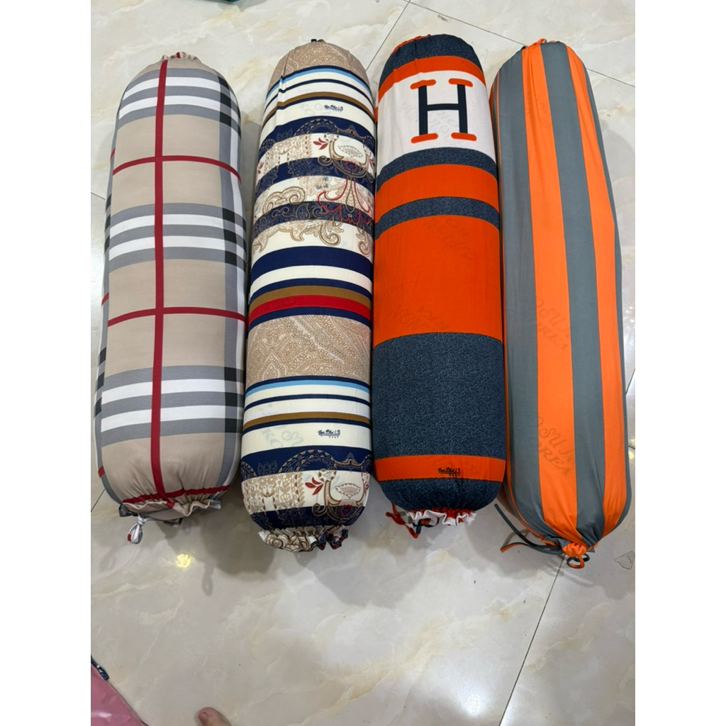 combo 4 vỏ gối ôm cột dây thun lạnh 35*100cm không kèm ruột gối
