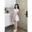 MIU.STUDIO •”Anla dress” Đầm ren hoa tay ngắn đính nơ cao cấp , Váy thiết kế ngắn xoè đơn giản thanh lịch