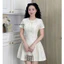 MIU.STUDIO •”Anla dress” Đầm ren hoa tay ngắn đính nơ cao cấp , Váy thiết kế ngắn xoè đơn giản thanh lịch