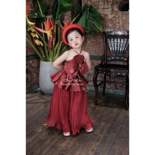 Set Đỏ Hoa Thủ Thông Chính Chủ Laci Kids