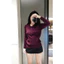 Áo len dài tay dệt kim 7 cúc cổ bẻ màu đỏ burgundy cao cấp, chất len mịn mềm hot hit