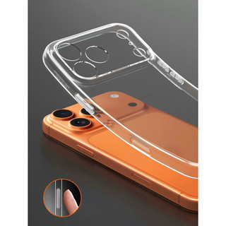 Ốp Ultrathin siêu mỏng trong suốt dẻo mềm phím bạc có gờ bảo vệ camera dành cho iphone 17/16/15/14/13/12/pro/promax/plus
