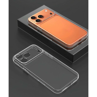 Ốp Ultrathin siêu mỏng trong suốt dẻo mềm phím bạc có gờ bảo vệ camera dành cho iphone 17/16/15/14/13/12/pro/promax/plus